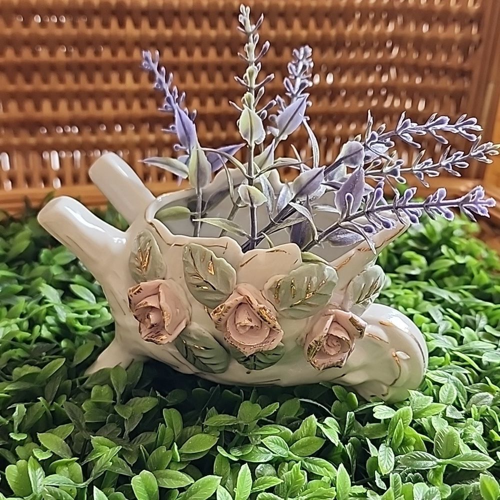Vintage Floral Coquette Wheelbarrow